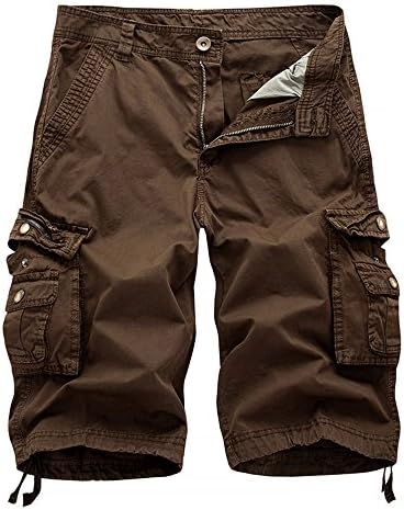 Hycsen Mens Cotton Relaxed Fit Fit Outdoor Camouflage Camo Cargo Shorts