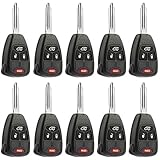 Car Key Fob Keyless Entry Remote fits Chrysler, Dodge, Jeep (OHT692427AA 4-btn), Bulk Lot of 10