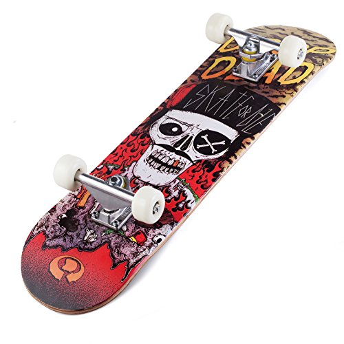 Karriw Skateboard 31 Inch Complete Standard Skateboard 8 Layer Maple Skateboard Deck with Sports Outdoors Durable Skate Board for Kids Beginners (Pirate B) - Thumbnail 5