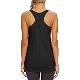 Mippo Womens Long Workout Tops Racerback Athletic Yoga Gym Tank Top Sports Tennis Shirt