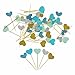 Bilipala Funny Hearts Cake Decorations Toppers Picks for Wedding and Baby Birthday, 50 Counting