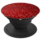 RED GLITTER for sparkling lovers girls PopSockets Grip and Stand for Phones and Tablets