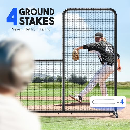 VEVOR 7x7 ft Baseball Softball Practice Net Hitting Batting Training