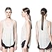Fashion Summer Woman Lady Sleeveless V-Neck Candy Vest Loose Tank Tops T-shirt (White)