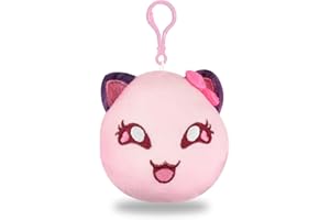 DUUGER MeeMeow Pink Heart Cat Plush Keychain Stuffed Animal Toy,Cute Decorative Plush Toy Accessory Fun Buddy for Kids Bag, Purse, Backpack, Handbag