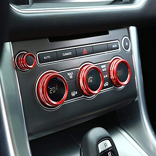 image for Autobro Aluminum alloy Air Conditioning Knobs Audio Circle Trim for La