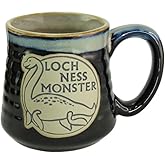 Glen Appin Stoneware Mug Scotland Cup Pottery Loch Ness Monster Mug for Coffe or Beer Souvenir Gift 16 Fl Oz, Black