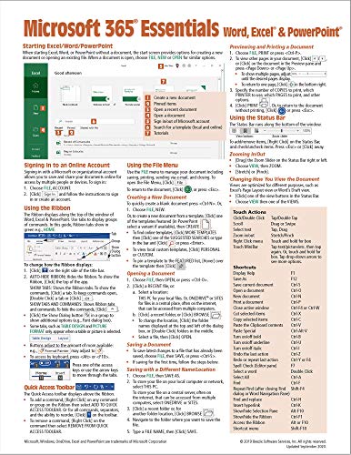Buy Microsoft Office 365 Essentials Quick Reference Guide - Windows ...