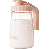 COMI 34oz Breast Milk Pitcher,No Leak Breast Milk Storage Containers for Fridge,Resistant to Heat and Cold,Wide Mouth Breastfeeding Essentials with Sealing Ring,Baby Formula Maker,Pink