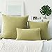 Kevin Textile Solid Velvet Decoration Toss Throw Pillow Case Cushion Cover Comfortable Soft Striped Decorative Pillowcase for Bed/Chair/Couch, 20