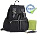 SafeBaby Stylish Baby Diaper Bag Backpack Multi-Function, Waterproof, Large Capacity, Wide Open, Travel Backpack Nappy Bags for Baby Care W/Stroller Straps-Insulated Pockets-Baby Changing Pad in Black