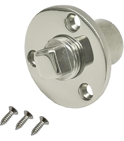 2-Pack 316 Stainless Steel Marine Drain Plugs - Oval Garboard Transom Boat Plug For 1-Inch Holes (Ship/Yacht Parts) - View #8