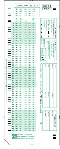PDP-100-25pkg-882-E-Compatible-Testing-Forms-25-Sheet-Pack