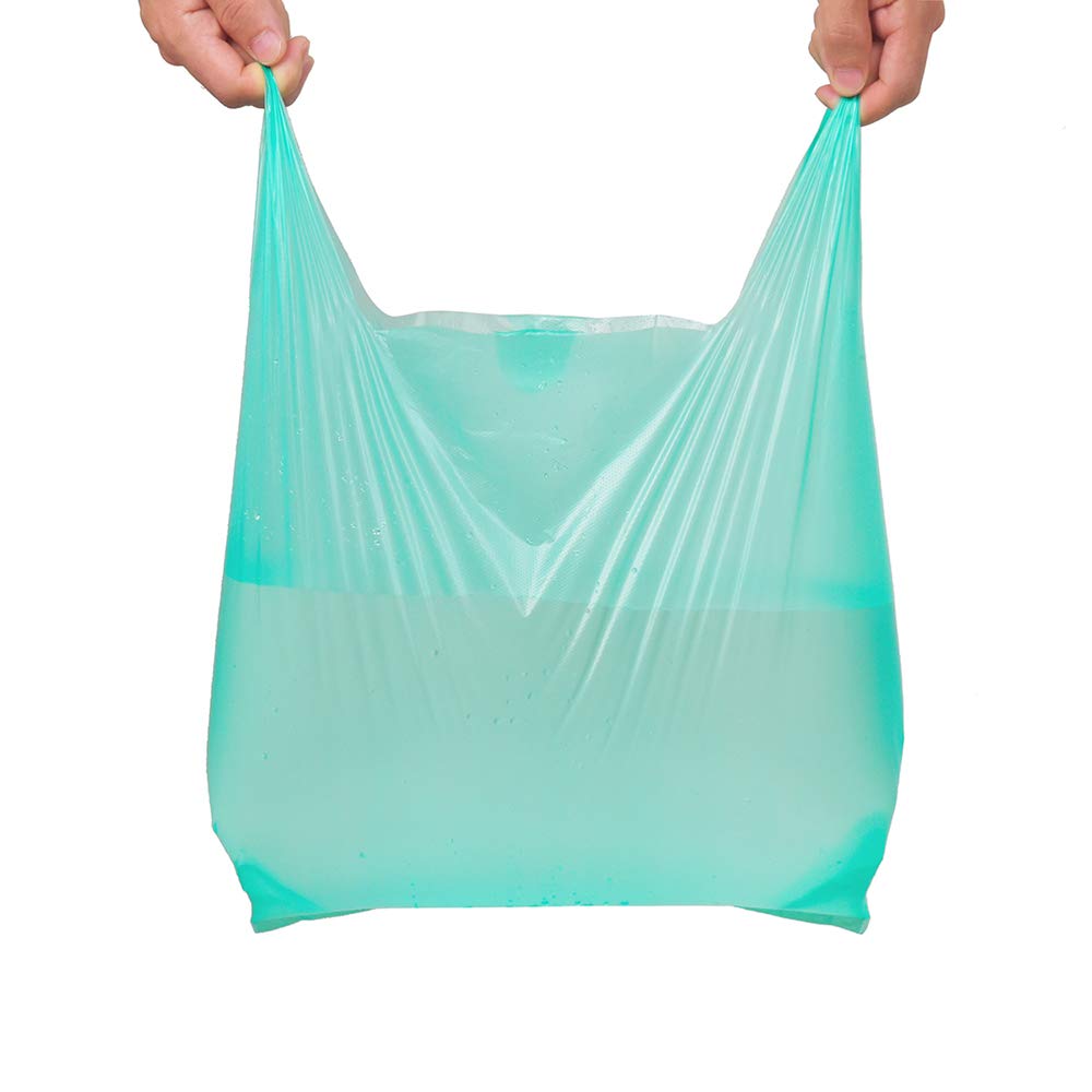 Blue Plain Grocery Bags Handle Shopping Bags 200, Lake Blue MultiUse