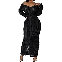 off-the-shoulder slim-fit pleated puff sleeve bodycon dress Momyknows Off Shoulder Backless V-Neck Lantern Sleeve Bodycon Party Baby Shower Maternity Mini Dress White Short Sleeve / M main image 1