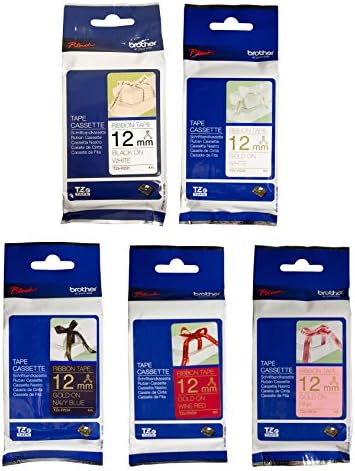 Genuine TZe-R231, R234, RE34, RN34 and RW34 12mm Ribbon Tape Cassettes (5pcs) - Assorted [Brothor]