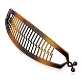 15cm Long Fish Tail Design Hair Banana Clip Comb Clamp Slide in Tort/ Brown
