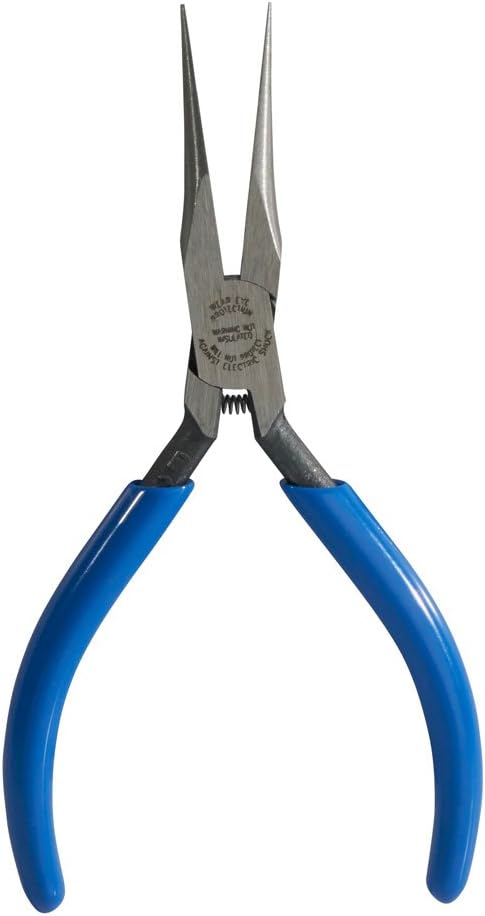 Klein Tools 5" Long Needle-Nose Pliers Extra Slim D335-51/2C - Midget Klein Flush Cuts - 