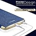 LOHASIC for iPhone 6s Case, Premium Leather Back Cover Electroplate Soft Shockproof Cases Compatible with iPhone 6s - Ink Blue