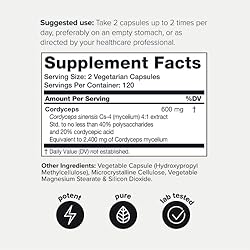 2400mg 4X Concentrate Cordyceps Mushroom Extract
