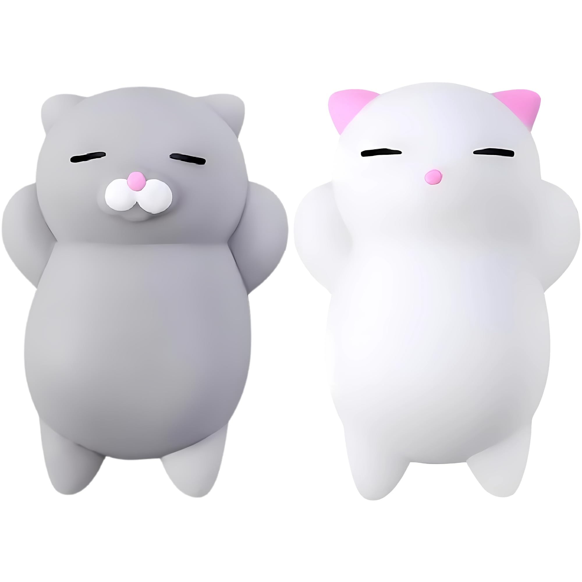Photo 1 of Nutty Toys Squishy Cat Set - 2" Soft Silicone Kawaii Kitties, Top Stress Relief Toy 2025 Unique Gifts for Teens Kids Women Men Adults Best Teenage Girls Teen Boy Tween Christmas Stocking Stuffers Idea