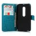 Moto G3 (3rd Generation) Wallet Case - Mavis's Diary Premium Leather with Fashion Floral Flip Cover for Motorola Moto G3 3 3rd Generation (Released on 2015) with Butterfly Dust Plug & Pen - Blue