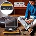 Record Player Belt Driven Vintage Vinyl Turntable 3-Speed Supporting Vinyl to MP3 Converter – Natural Woodthumb 4