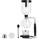 YUCHENGTECH Siphon Syphon Coffee Maker Tabletop Glass Siphon Pot Glass Technica Siphon Vacuum Coffee Maker(5 Cups(600ml))