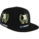 Guatemala Flag Logo Four-Sided Printing Flat Bill Brim Baseball Cap Cool Hip Hop Trucker Hat Men Women Hats Adjustable Baseball Caps Black
