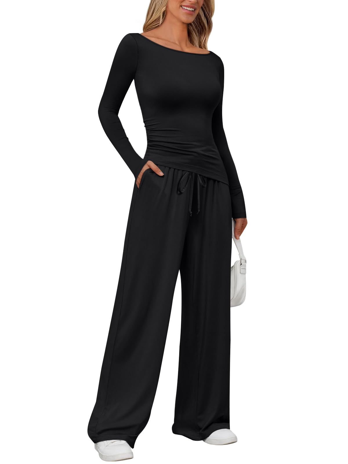 LILLUSORY Womens Lounge Two 2 Piece Fall Matching