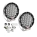 Lumitek 2x 185w 9 Inch Headlamp Lamp Black Round 5W CREE LEDS Spot Beam Work Light Slim Off Road Light Bar Fog Light Driving Light Roof Bar Bumper for SUV Boat 4x4