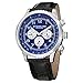 Stuhrling Original Men's 858L.02 Octane Concorso Silhouette Analog Swiss Quartz Black Croc-Textured Leather Watch