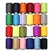 KING DO WAY 24 Assorted Colors Polyester Sewing Thread Spool 1000 Yards Each