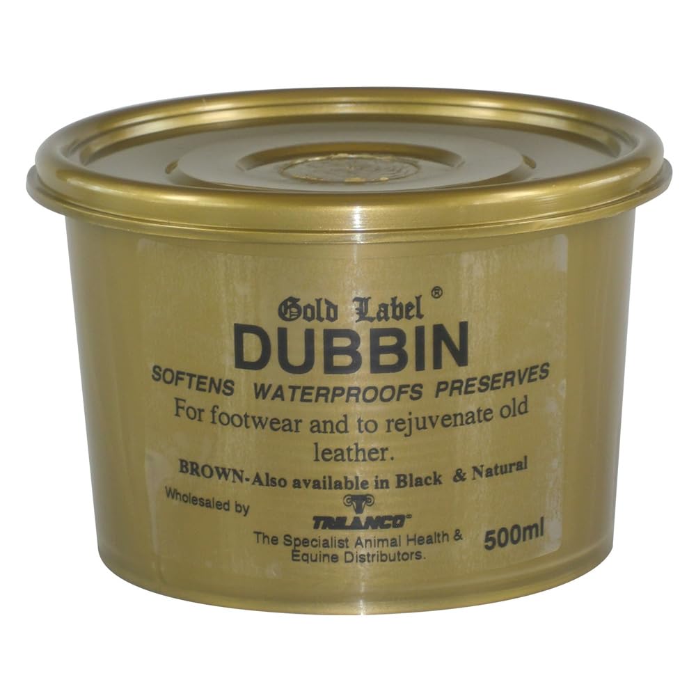 Dubbin (Gold Label) -rejuvenate old leather, softens waterproofs and preserves 200ml (Black)
