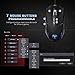 PICTEK Gaming Mouse Wired [7200 DPI] [Programmable] [Breathing Light] Ergonomic Game USB Computer Mice RGB Gamer Desktop Laptop PC Gaming Mouse, 7 Buttons for Windows 7/8/10/XP Vista Linux, Blackthumb 4
