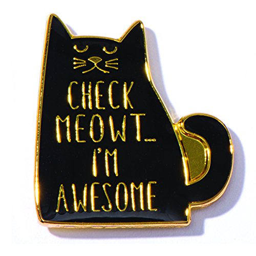 TCDesignerProductsCheck Meowt I'm Awesome Appreciation Award Lapel Pin