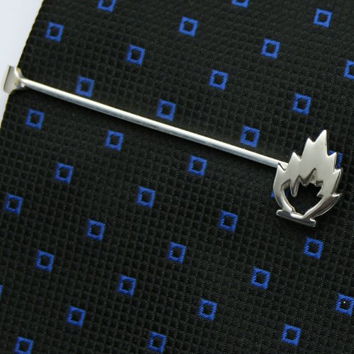 ZAUNICK Flame Tie Clip Sterling Silver