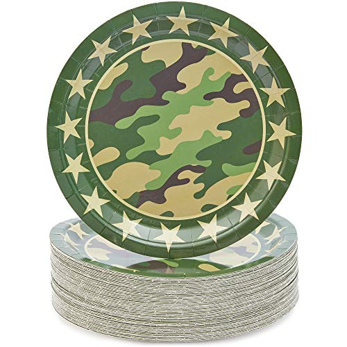 Camo Party Plates. Serves 30 Complete Party Pack Camouflage Party