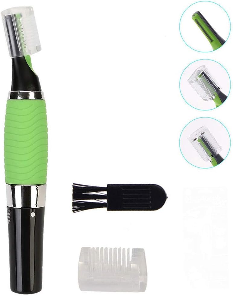 BBeStyle Nose Hair Trimmer, Facial Hair Precision Trimmer Ears Beard Neck Clippers Cleaner Hair Removal, Electronic Razors Eyebrow Trimmer with Light for Men and Women, Battery Operated