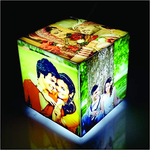 Zoci Voci Personalized Acrylic White Cubelet Mini Lamp