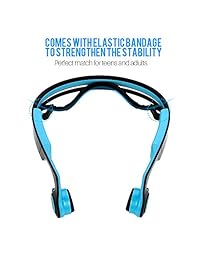 Auriculares de conducción ósea, JUHALL Bluetooth V4.2 Auriculares inalámbricos deportivos con micrófono integrado a prueba de sudor para iPhone, Android, otros dispositivos con Bluetooth (azul)