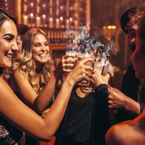 EWIEIAA Kit de 18 Piezas ahumador de Whisky，8 sabores Diferentes de Bloques de Madera ，Se Aplica a Bar y coctelería，Regalo único para Hombres/Padre/Marido/Amigos(Sin butano)