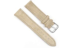 Onthelevel Suede Watch Strap-18mm 19mm 20mm 22mm 24mm Suede Leather with Black Leather Back Watch Band for Men or Women