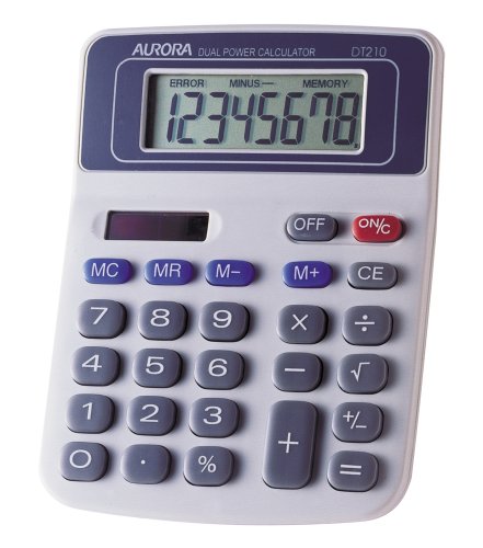 Aurora 8 Digit Desk Calc Dual DT210