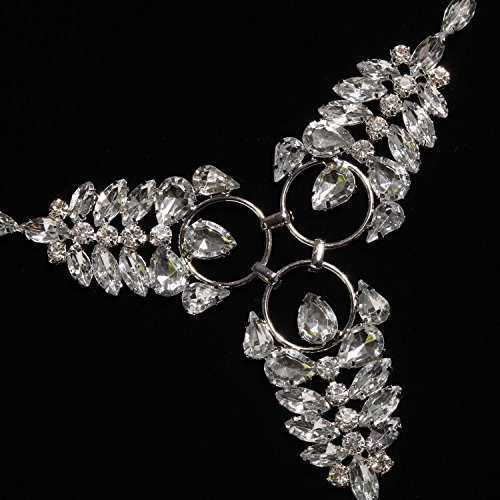Holylove Statement Body Necklace Earrings White Jewelry Set With Color Box-HLN0004E-White