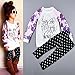 Hatop 1Set Toddler Baby Girl Long Sleeve Print T-shirt Tops+Pants Outfits Clothes