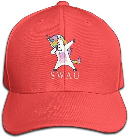 Swag Dabbing Unicorn Snapback Sandwich Cap Red Baseball Cap Hats Adjustable Peaked Trucker Cap