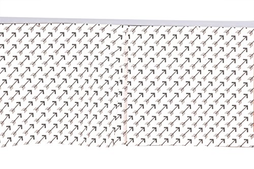 Bacati Arrows Crib/Toddler Ruffles or Skirt, White/Grey