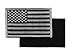 Tactical Black and Gray US Flag Patch with Hook/Loop Backing