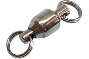 unclesportinfof 25/50pcs Ball Bearing Swivel Fishing Stainless Split Ring Fish Hooks Connectors for Saltwater 7LB-132LB